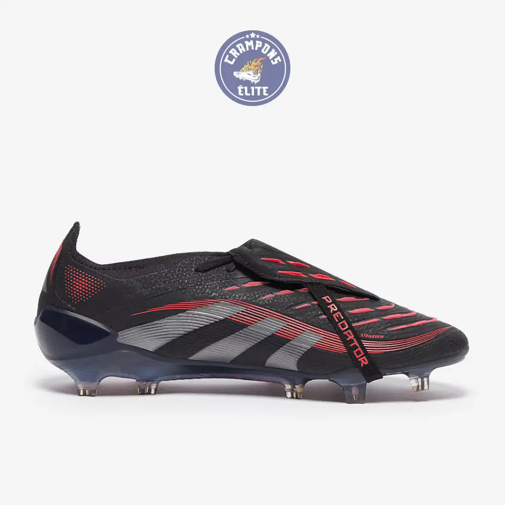 Image of Predator 25 Elite Fold-over Tongue FG Stealth Victory - Noir/Gris/Lucid Red