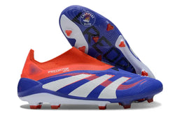 Image of Predator 25 Elite Laceless FG Bleu/Blanc/Rouge