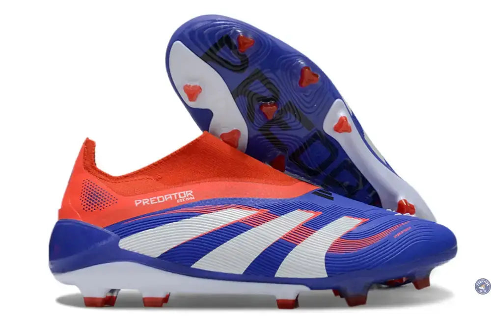 Predator 25 Elite Laceless FG Bleu/Blanc/Rouge