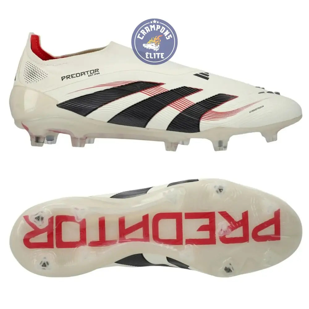 Image of Predator 25 Elite Laceless FG Champagne - Blanc/Noir/Pure Ruby