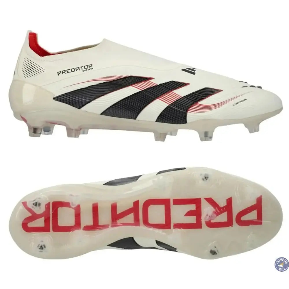 Image of Predator 25 Elite Laceless FG Champagne - Blanc/Noir/Pure Ruby