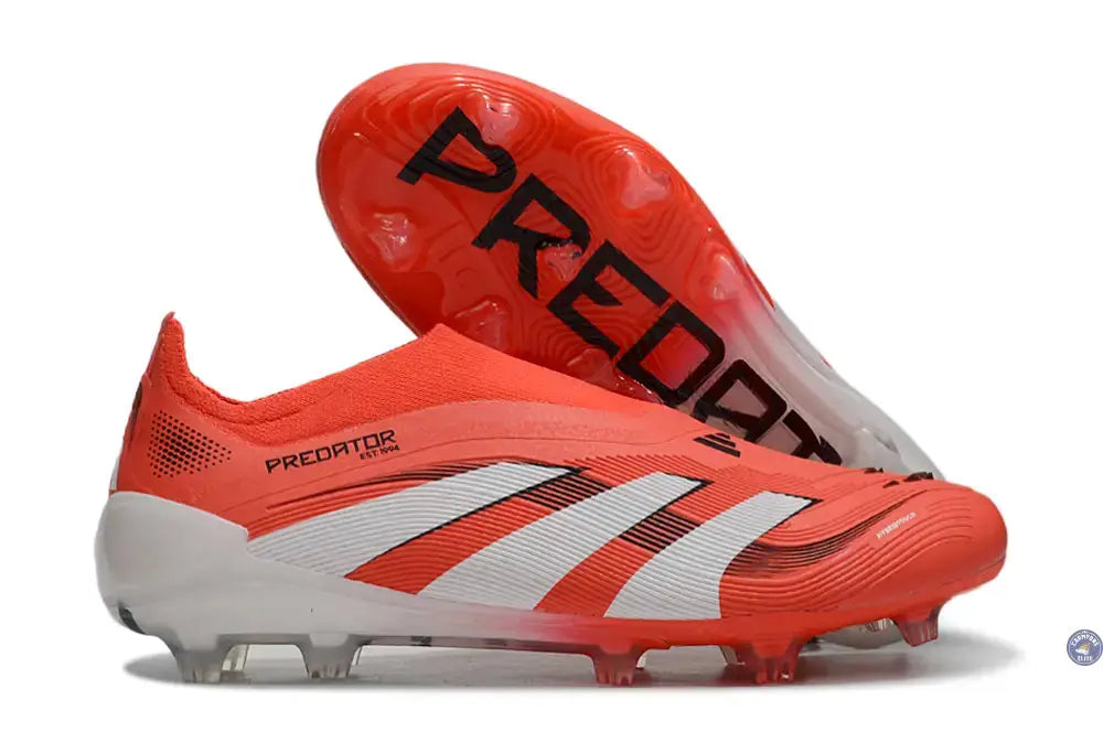 Image of Predator 25 Elite Laceless FG Pure Victory - Lucid Red/Blanc/Noir