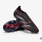 Predator 25 Elite Laceless FG Stealth Victory - Noir/Gris/Lucid Red