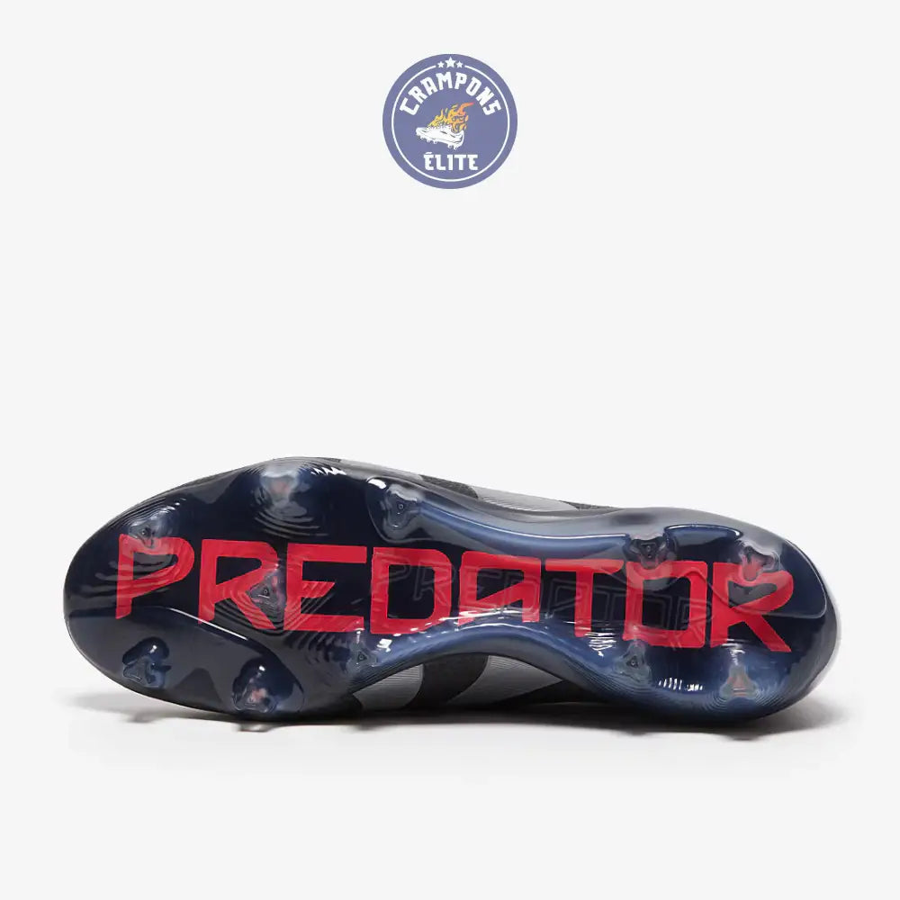 Image of Predator 25 Elite Laceless FG Stealth Victory - Noir/Gris/Lucid Red
