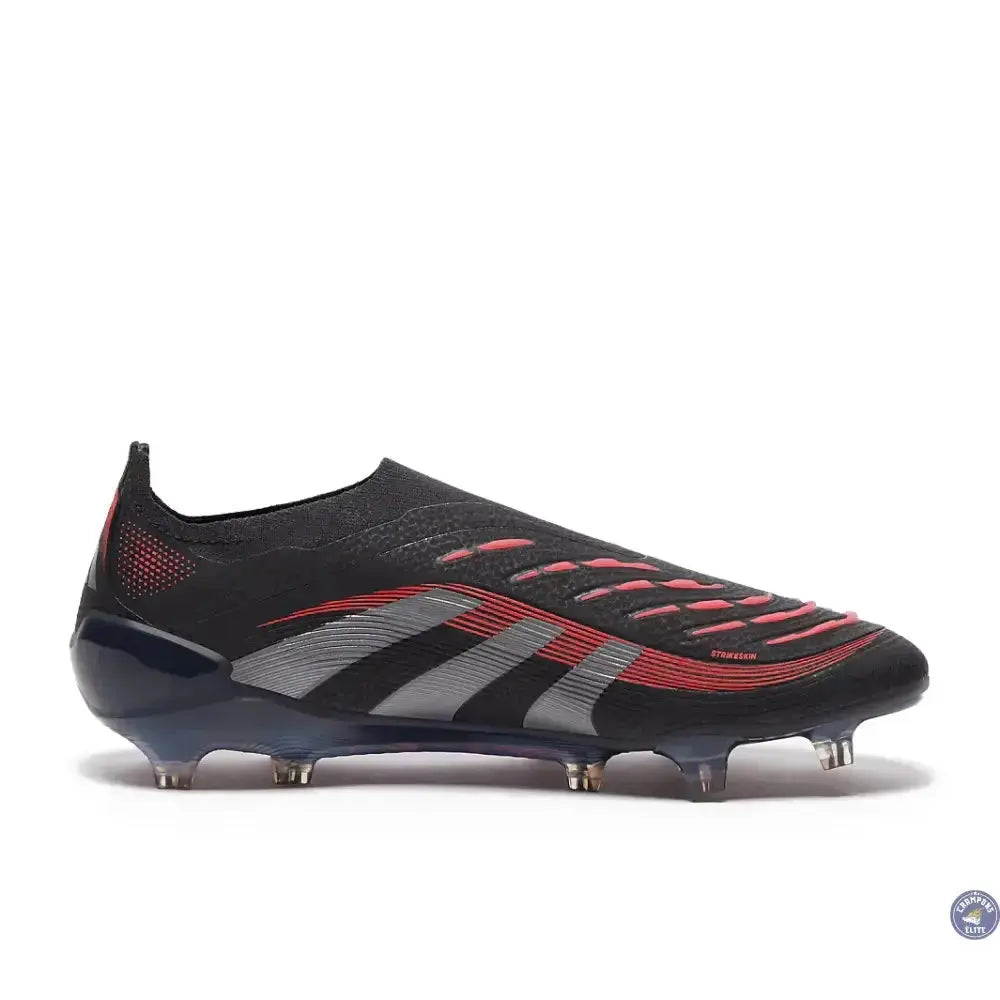 Predator 25 Elite Laceless FG Stealth Victory - Black/Grey/Lucid Red 