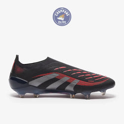 Image of Predator 25 Elite Laceless FG Stealth Victory - Noir/Gris/Lucid Red
