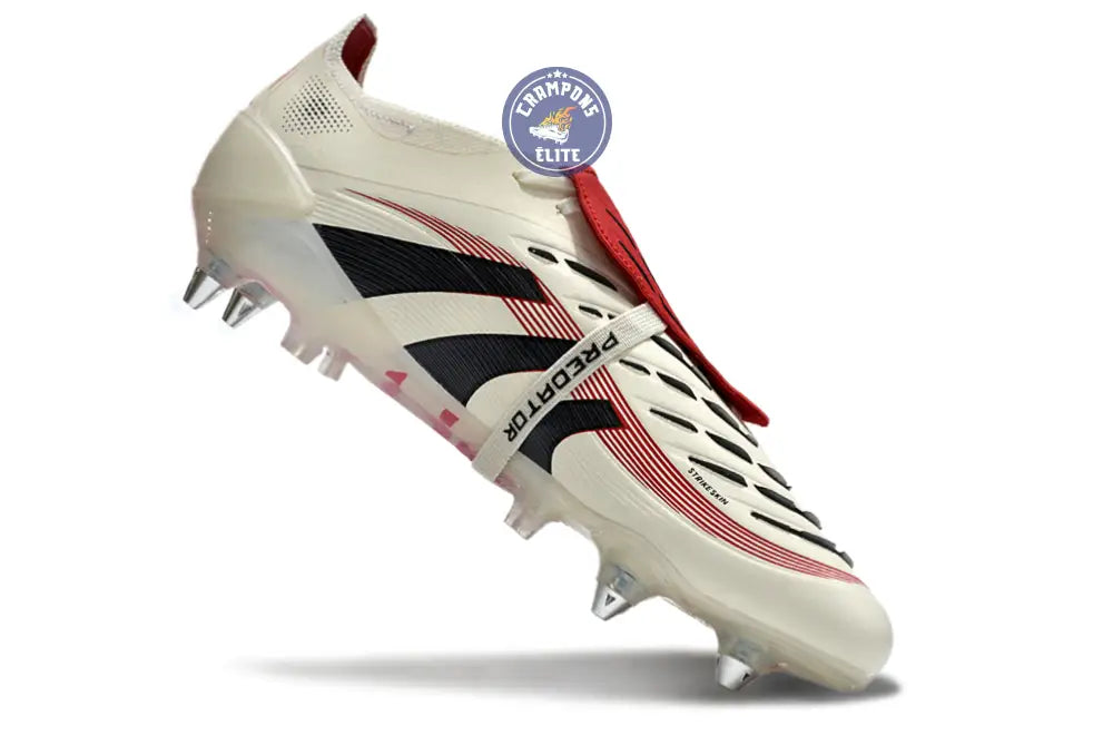 Image of Predator 25 Fold-over Tongue SG Champagne - Blanc/Noir/Pure Ruby