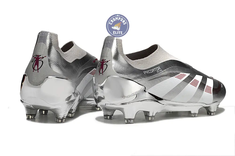 Image of Predator 25 Laceless FG Bellingham - Argent/Bordeaux
