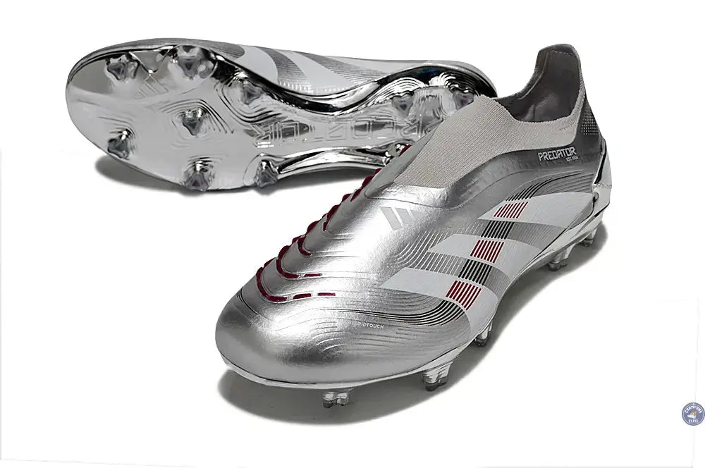 Image of Predator 25 Laceless FG Bellingham - Argent/Bordeaux