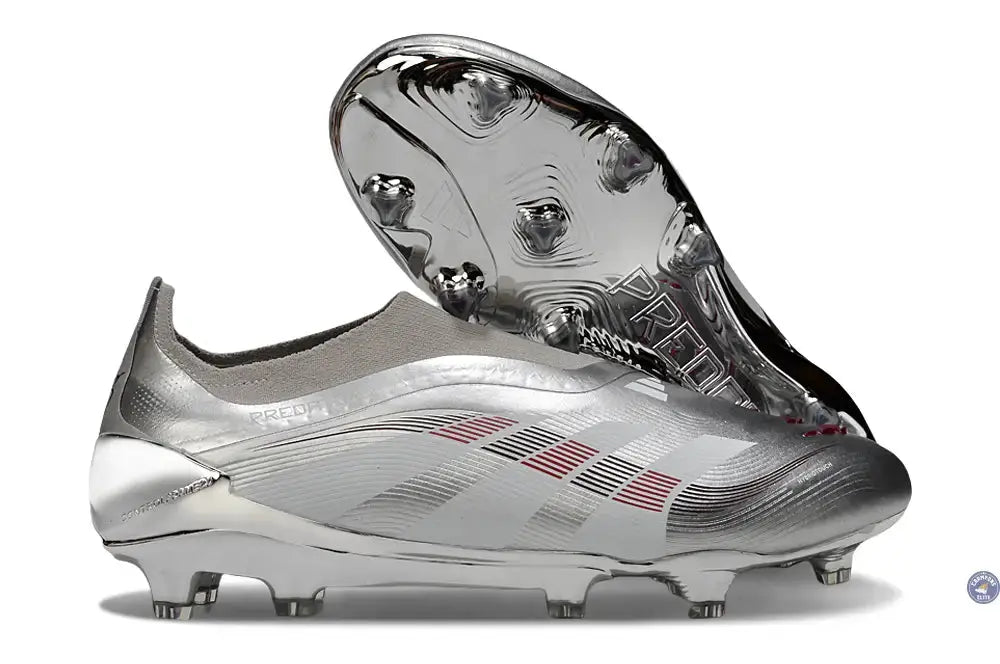 Image of Predator 25 Laceless FG Bellingham - Argent/Bordeaux