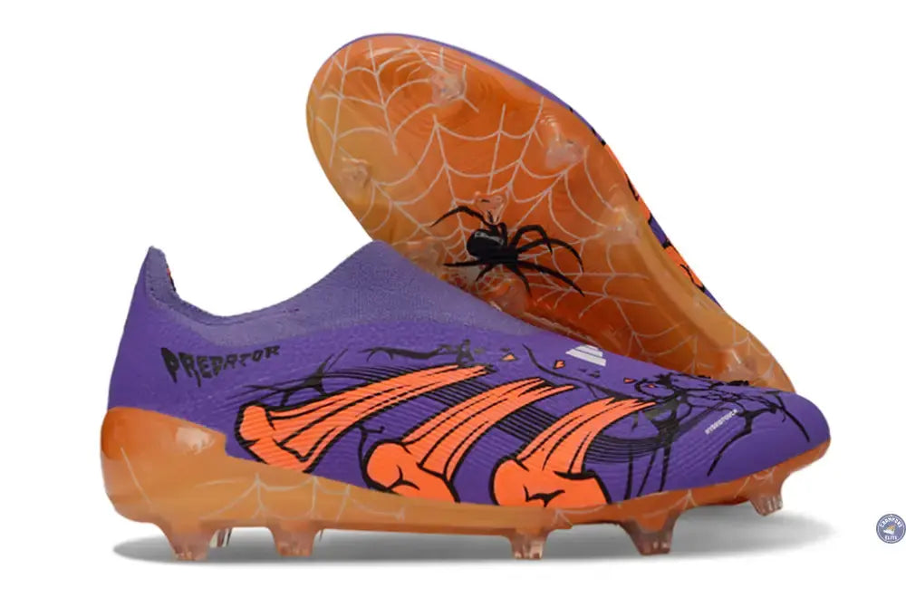 Image of Predator Laceless FG Spéciale Halloween - Violet/Orange/Noir