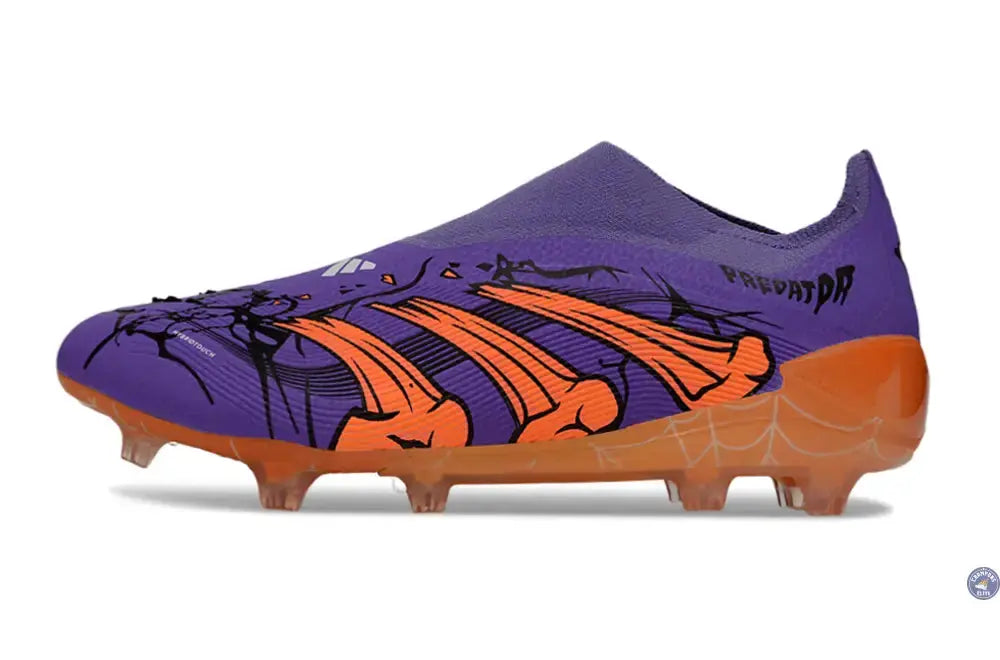 Image of Predator Laceless FG Spéciale Halloween - Violet/Orange/Noir