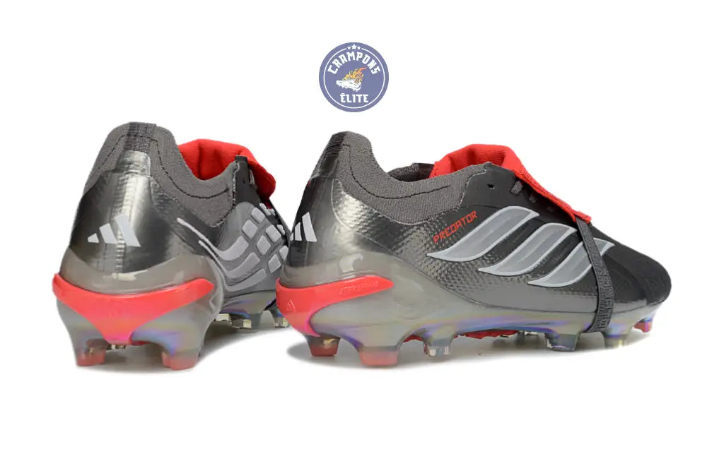 Image of PREDATOR 26 ELITE FOLD-OVER TONGUE FG - GRIS/ROUGE/BLANC