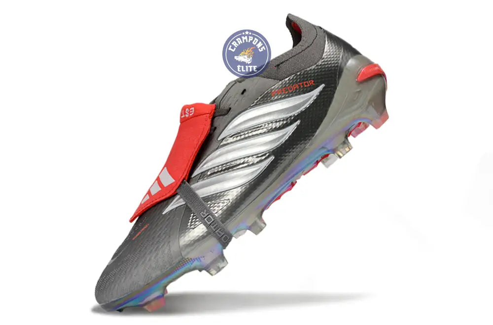 PREDATOR 26 ELITE FOLD-OVER TONGUE FG - GRIS/ROUGE/BLANC