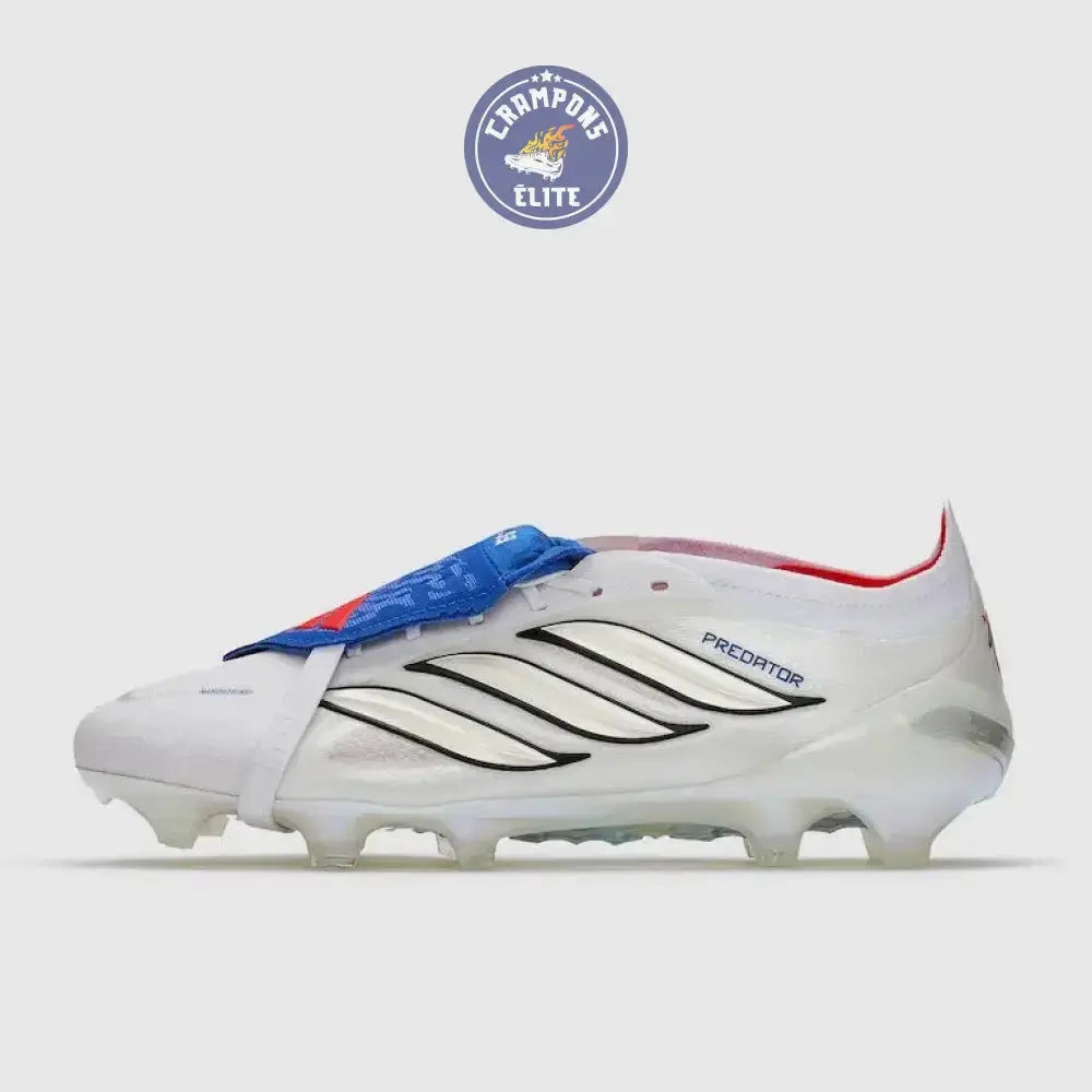 Image of PREDATOR 26 ELITE FOLD-OVER TONGUE FG JUDE BELLINGHAM - BLANC/BLEU/ROUGE