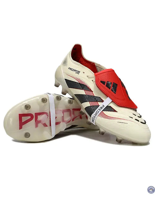 Predator Elite Fold-over Tongue AG Champagne - Blanc/Noir/Pure Ruby