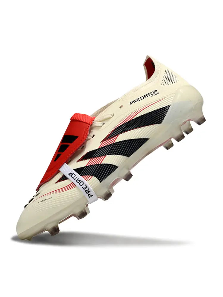 Predator Elite Fold-over Tongue AG Champagne - Blanc/Noir/Pure Ruby