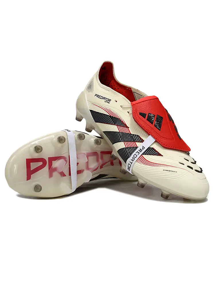 Predator Elite Fold-over Tongue AG Champagne - Blanc/Noir/Pure Ruby