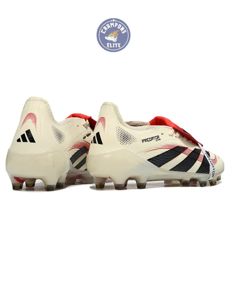 Image of Predator Elite Fold-over Tongue AG Champagne - Blanc/Noir/Pure Ruby