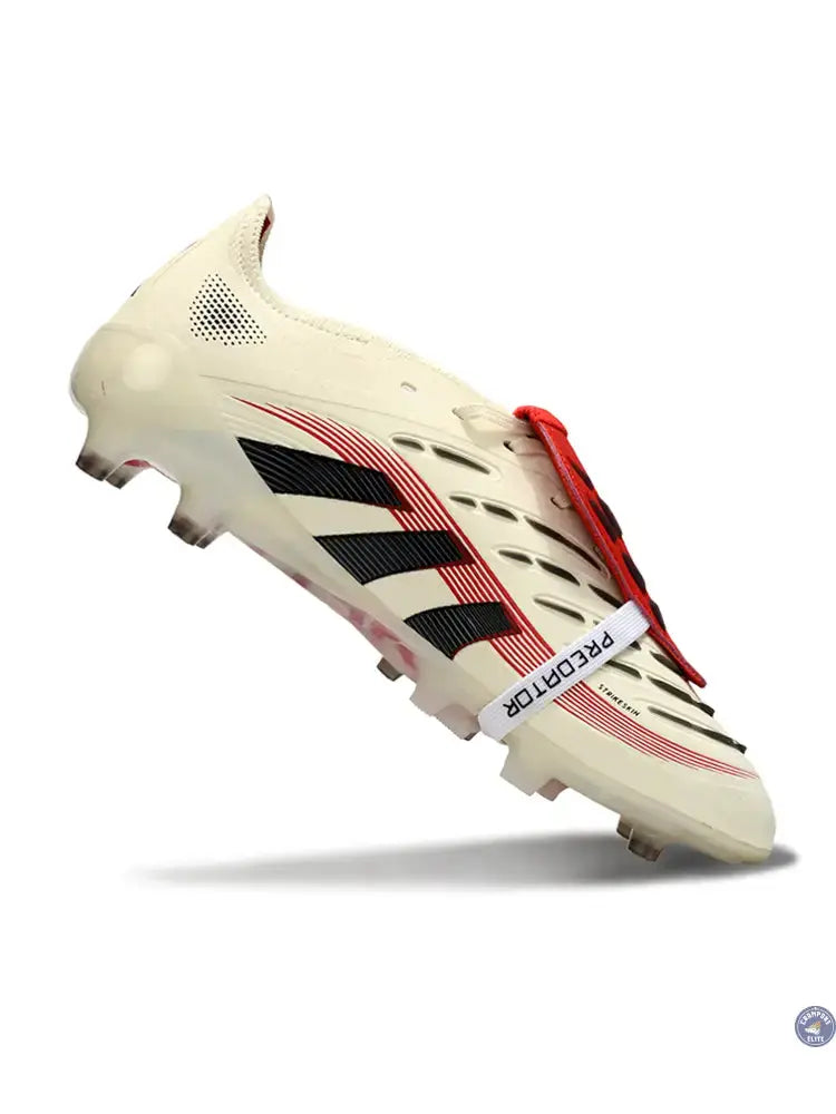 Image of Predator Elite Fold-over Tongue AG Champagne - Blanc/Noir/Pure Ruby