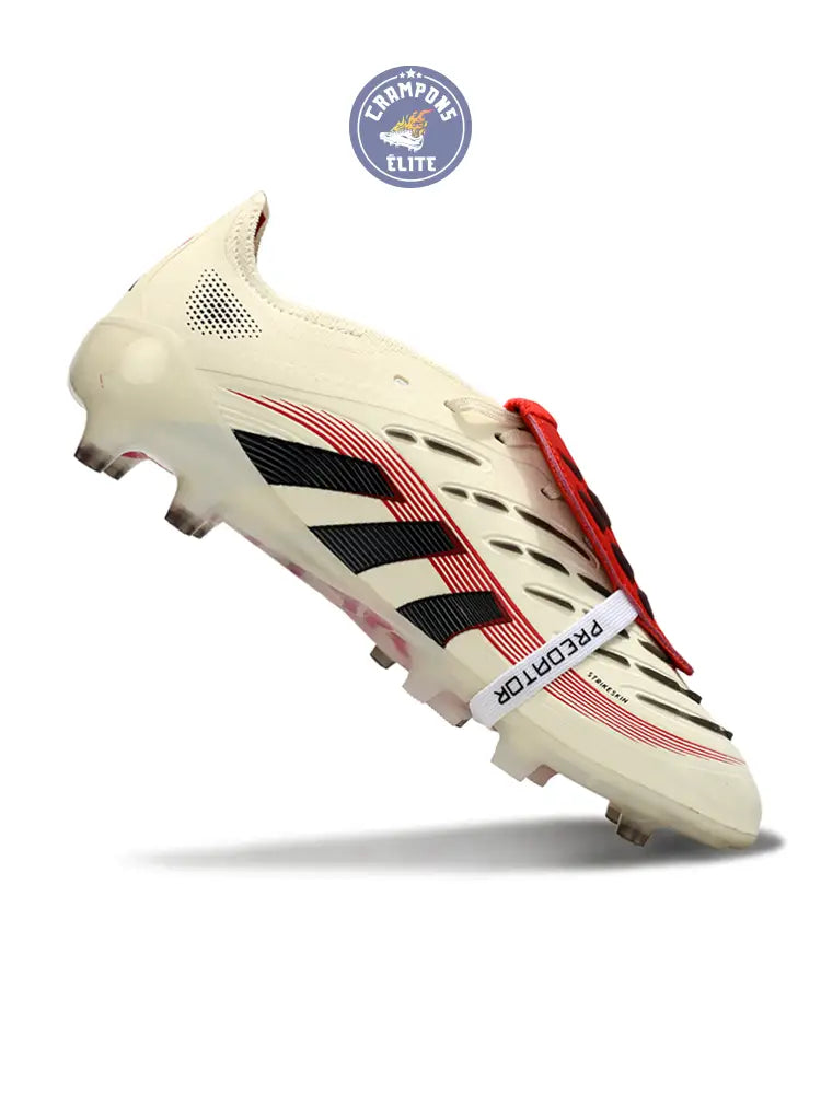 Image of Predator Elite Fold-over Tongue AG Champagne - Blanc/Noir/Pure Ruby