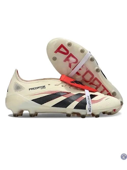 Predator Elite Fold-over Tongue AG Champagne - Blanc/Noir/Pure Ruby