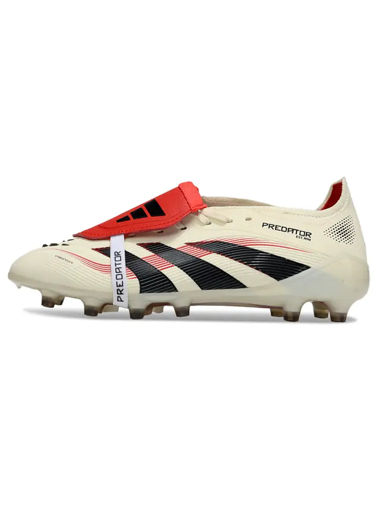 Predator Elite Fold-over Tongue AG Champagne - Blanc/Noir/Pure Ruby