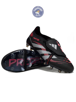 Image of Predator Elite Fold-over Tongue AG Stealth Victory - Noir/Gris/Lucid Red