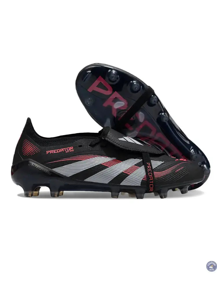 Image of Predator Elite Fold-over Tongue AG Stealth Victory - Noir/Gris/Lucid Red