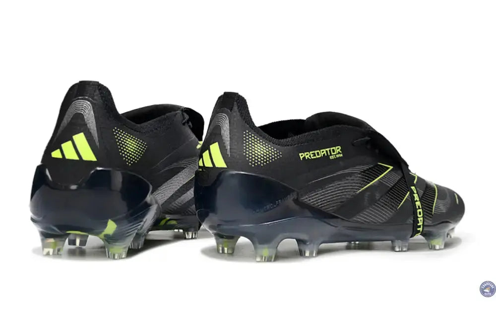 Image of Predator Elite Fold-over Tongue FG - Electric Stealth - Noir/Vert Fluo