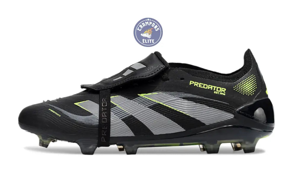 Image of Predator Elite Fold-over Tongue FG - Electric Stealth - Noir/Vert Fluo
