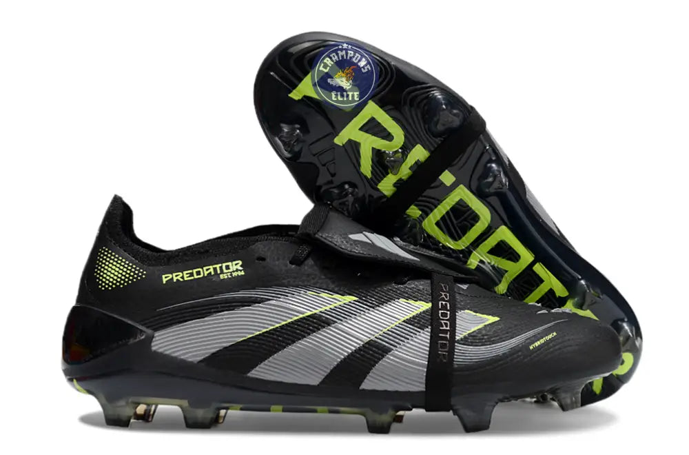 Image of Predator Elite Fold-over Tongue FG - Electric Stealth - Noir/Vert Fluo