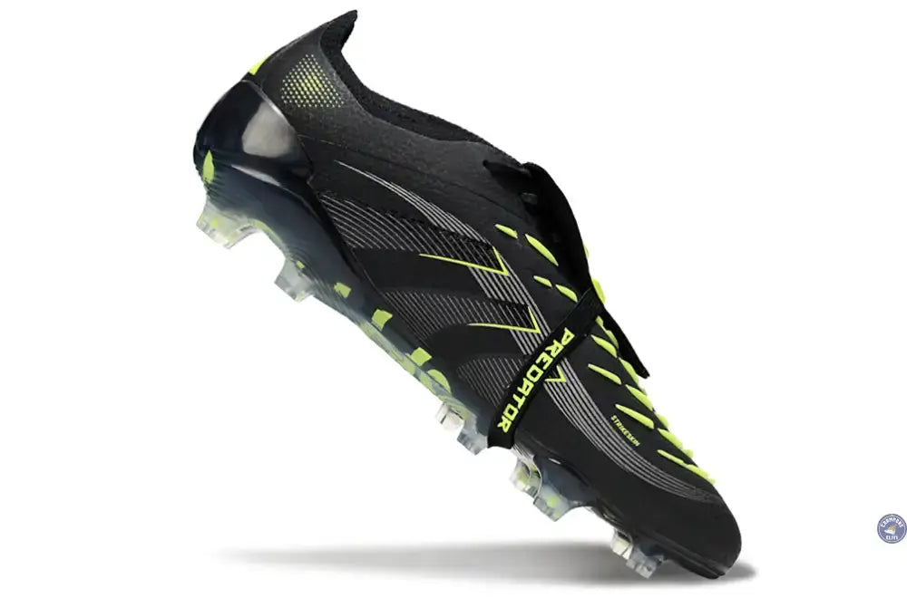 Image of Predator Elite Fold-over Tongue FG - Electric Stealth - Noir/Vert Fluo