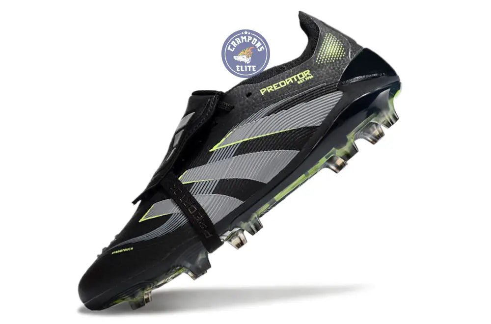 Image of Predator Elite Fold-over Tongue FG - Electric Stealth - Noir/Vert Fluo