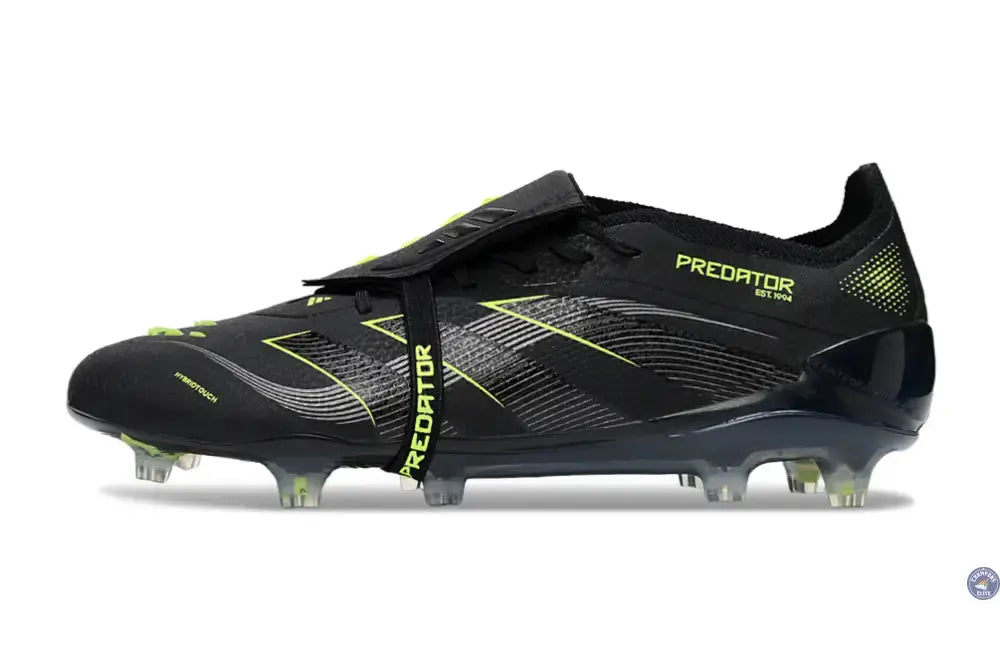 Image of Predator Elite Fold-over Tongue FG - Electric Stealth - Noir/Vert Fluo