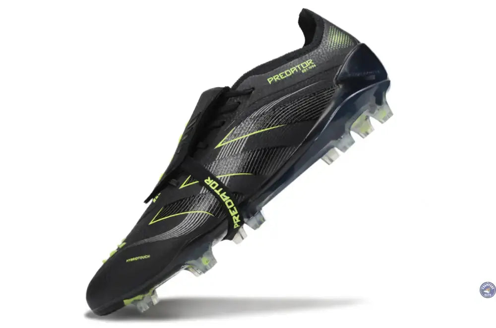 Image of Predator Elite Fold-over Tongue FG - Electric Stealth - Noir/Vert Fluo
