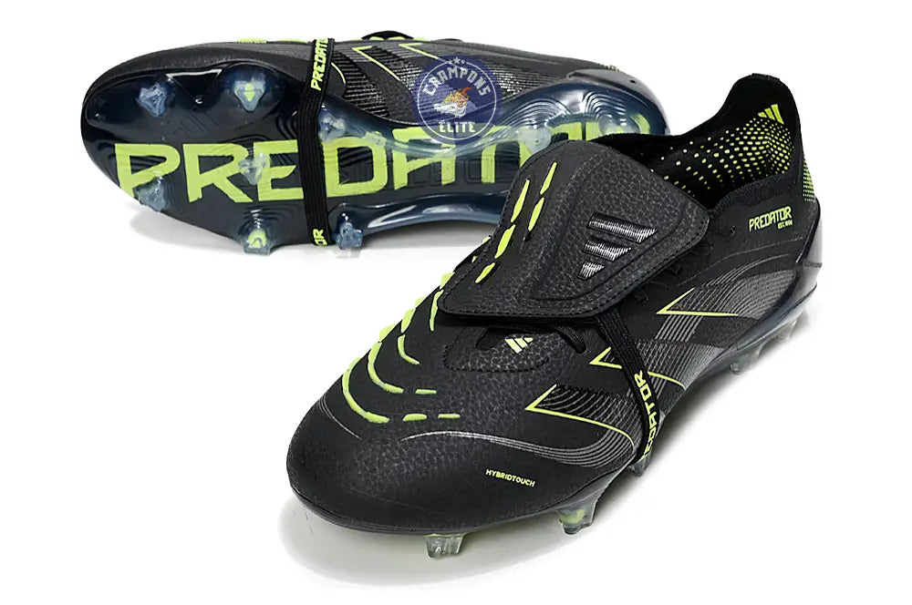 Predator Elite Fold-over Tongue FG - Electric Stealth - Noir/Vert Fluo