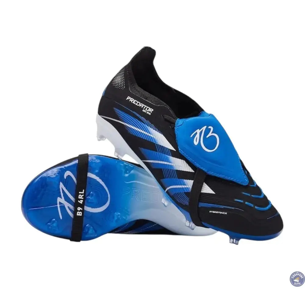 Image of PREDATOR ELITE FOLD-OVER TONGUE FG JUDE BELLINGHAM - NOIR/BLANC/BLEU
