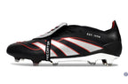 PREDATOR ELITE FOLD-OVER TONGUE FG OBSIDIAN STRIKE - Noir/Argent/Rouge