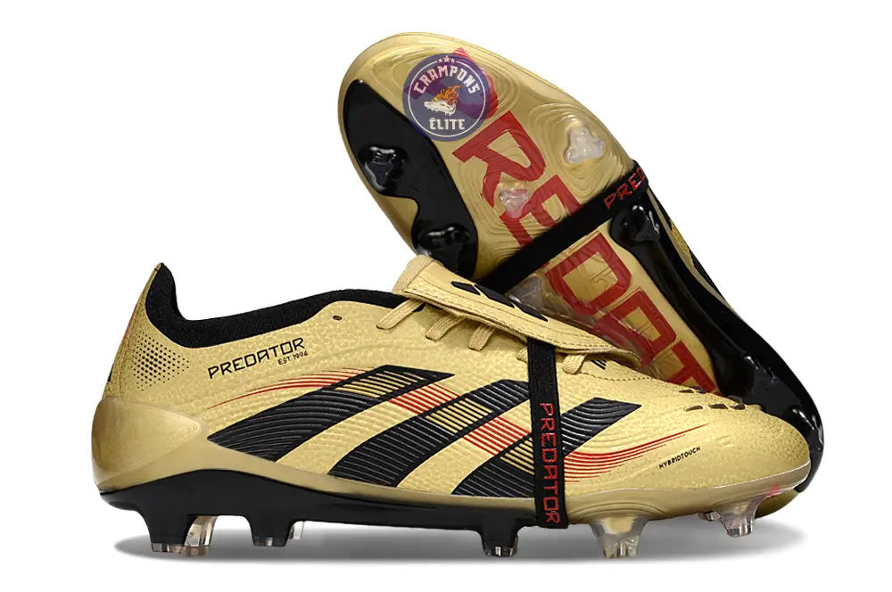 Predator Elite Fold-over Tongue FG - OR/Noir/Rouge