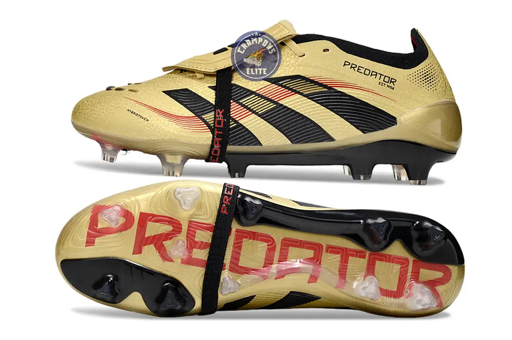 Predator Elite Fold-over Tongue FG - OR/Noir/Rouge