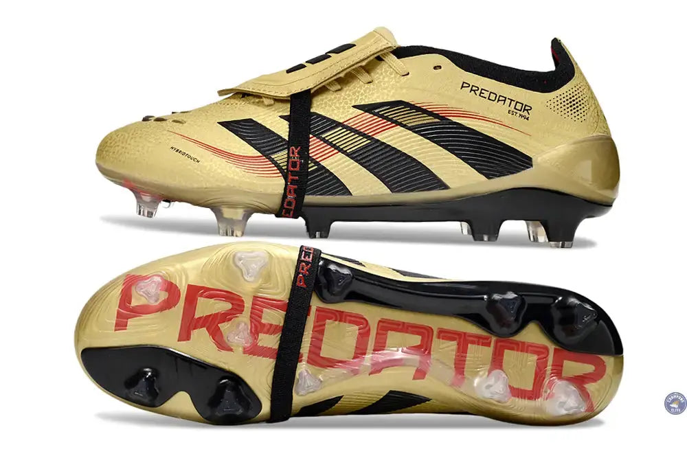 Predator Elite Fold-over Tongue FG - OR/Noir/Rouge