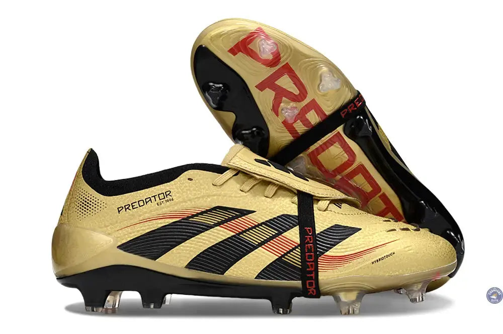 Image of Predator Elite Fold-over Tongue FG - OR/Noir/Rouge