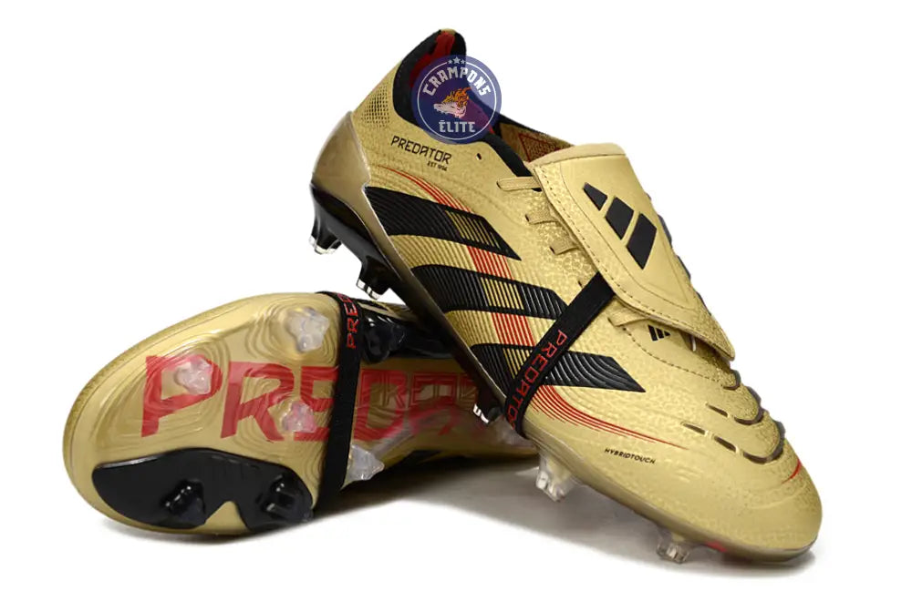 Predator Elite Fold-over Tongue FG - OR/Noir/Rouge
