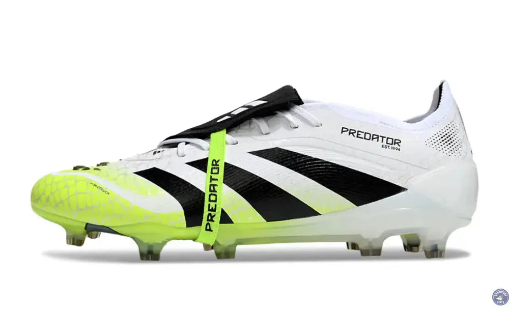 Predator Elite Fold-over Tongue FG Radiant Blaze - Blanc/Noir/Vert