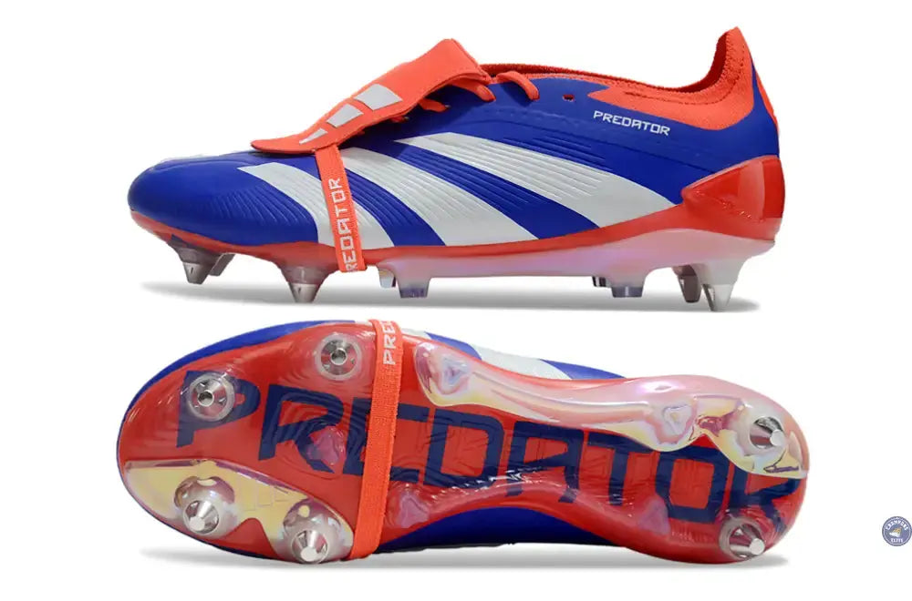 Predator Elite Fold-over Tongue SG Advancement - Bleu/Blanc/Rouge