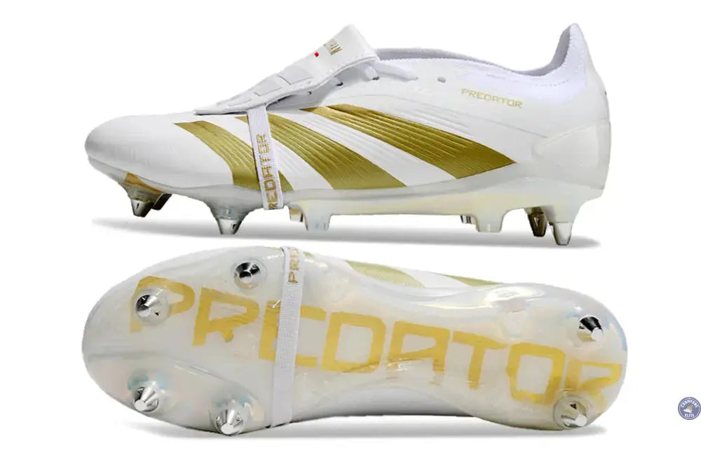 Image of Predator Elite Fold-over Tongue SG Day Spark - Blanc/Doré/Blanc