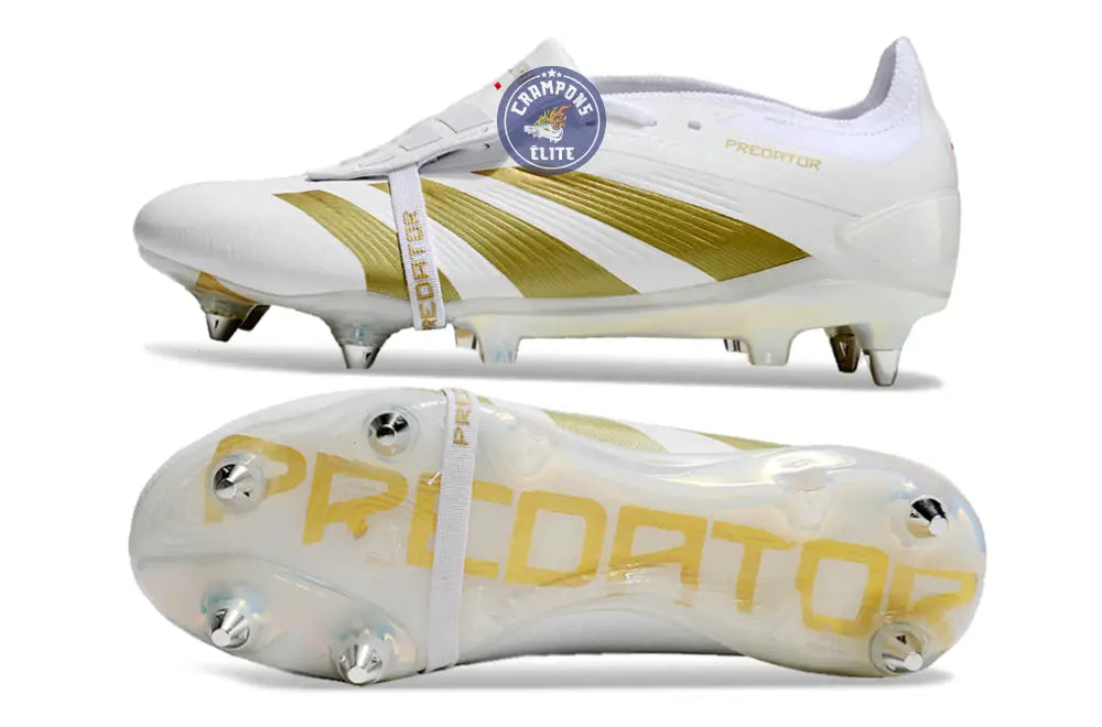 Image of Predator Elite Fold-over Tongue SG Day Spark - Blanc/Doré/Blanc