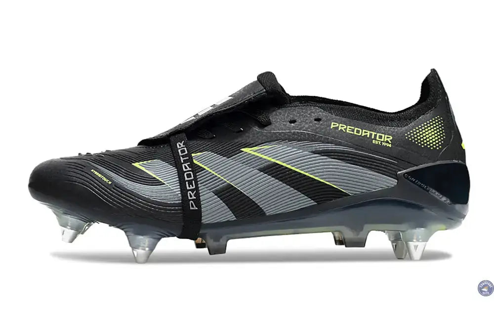 Image of Predator Elite Fold-over Tongue SG - Electric Stealth - Noir/Vert Fluo SG