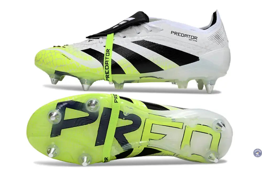 Image of Predator Elite Fold-over Tongue SG - Radiant Blaze - Blanc/Noir/Fluo SG